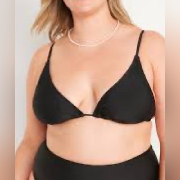 Old Navy Ribbed Triangle String Bikini Top - Picture 1 of 8